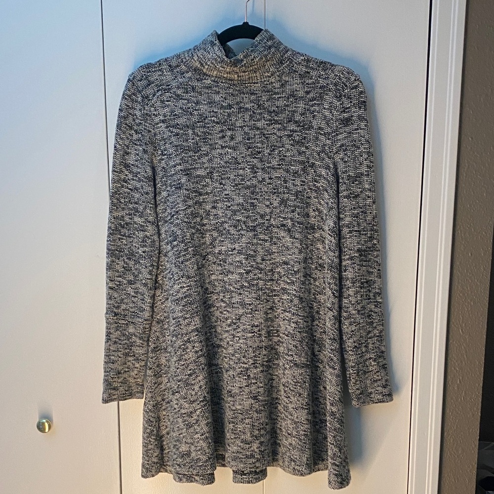 Forever 21 Women’s Grey Marled Turtleneck Sweater Dress